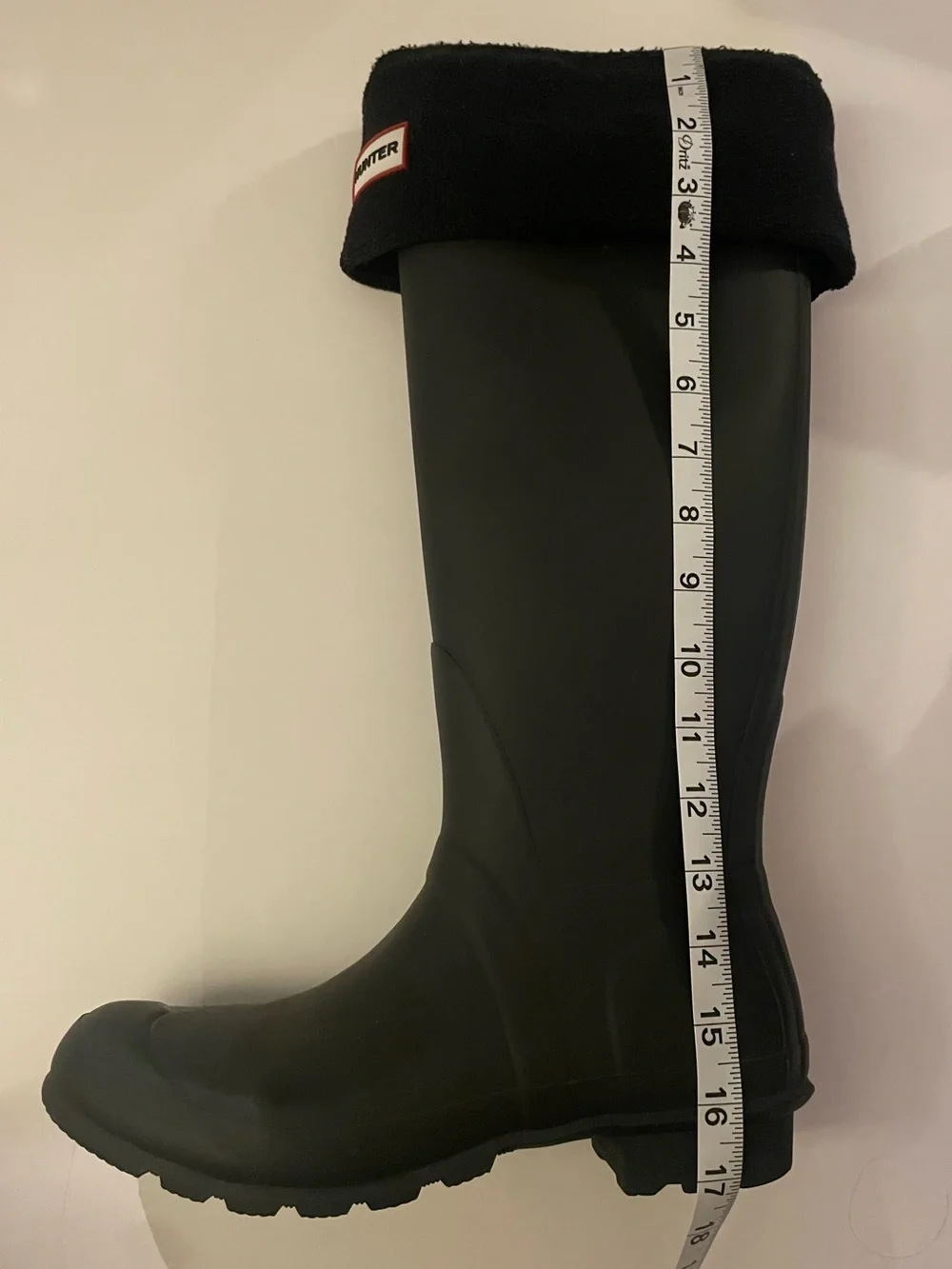 Hunter Women’s Black Tall Rubber Winter/Rain Boots with Removable Fleece Lining